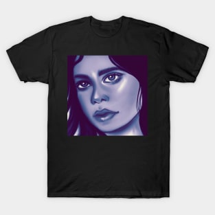 Beautiful Purple Girl painting T-Shirt